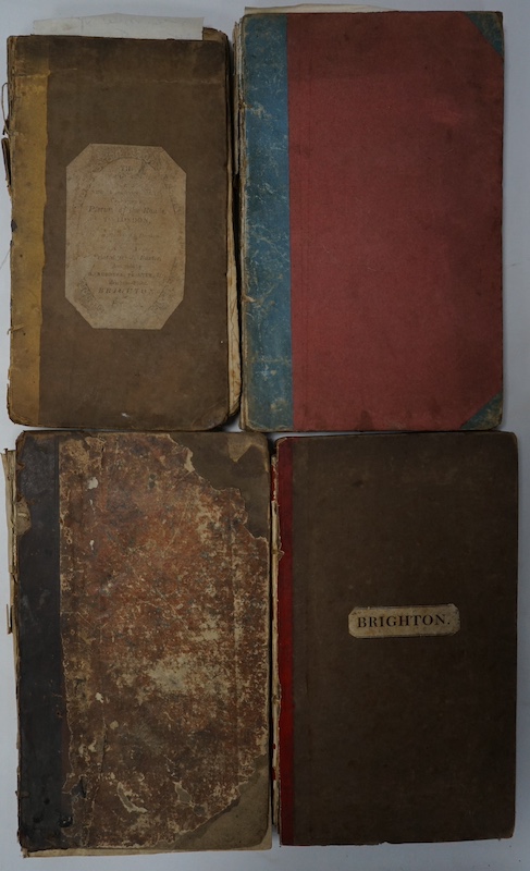 Knox, V. - Narrative of...Sermon preached in the Parish Church of Brighton, 1793; [Attree] Topography of Brighton: And Picture of the Roads, 1815; Lloyd, Mary - Brighton, A Poem, 1809; Sickelmore's Views of Brighton, 182